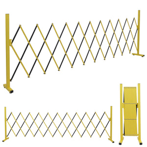 Ausziehbares Absperrgitter Aluminium 103-300cm gelb-schwarz