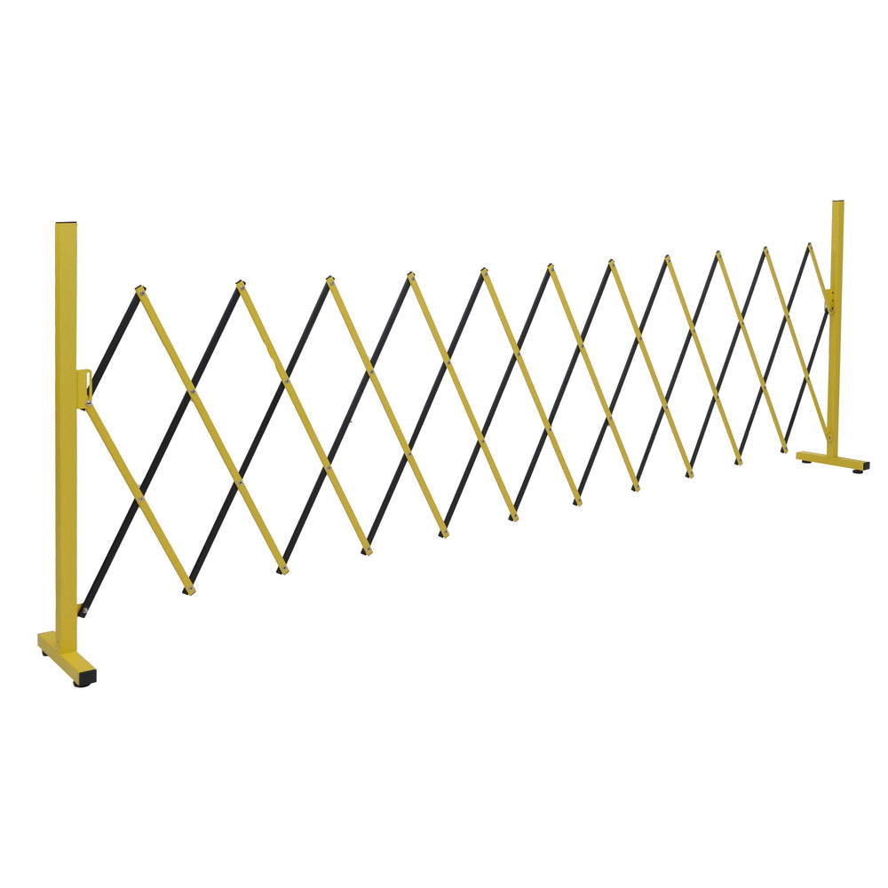 Ausziehbares Absperrgitter Aluminium 103-300cm gelb-schwarz
