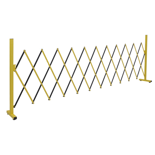 Ausziehbares Absperrgitter Aluminium 103-300cm gelb-schwarz