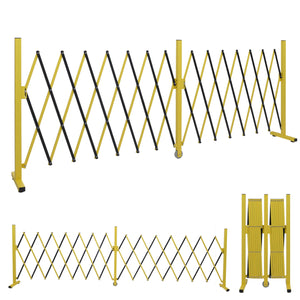 Alu Absperrgitter Scherengitter Zaun aus Aluminium, gelb-schwarz, 52-400cm