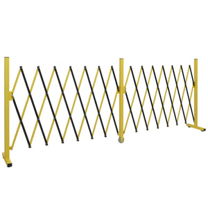 Alu Absperrgitter Scherengitter Zaun aus Aluminium, gelb-schwarz, 52-400cm