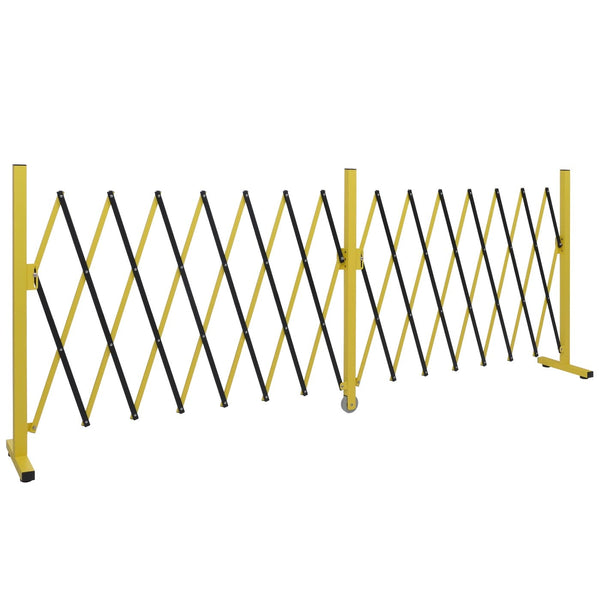 Alu Absperrgitter Scherengitter Zaun aus Aluminium, gelb-schwarz, 52-400cm