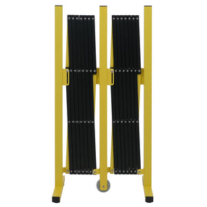 Alu Absperrgitter Scherengitter Zaun aus Aluminium, gelb-schwarz, 52-400cm