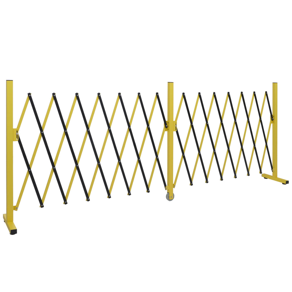 Alu Absperrgitter Scherengitter Zaun aus Aluminium, gelb-schwarz, 52-400cm