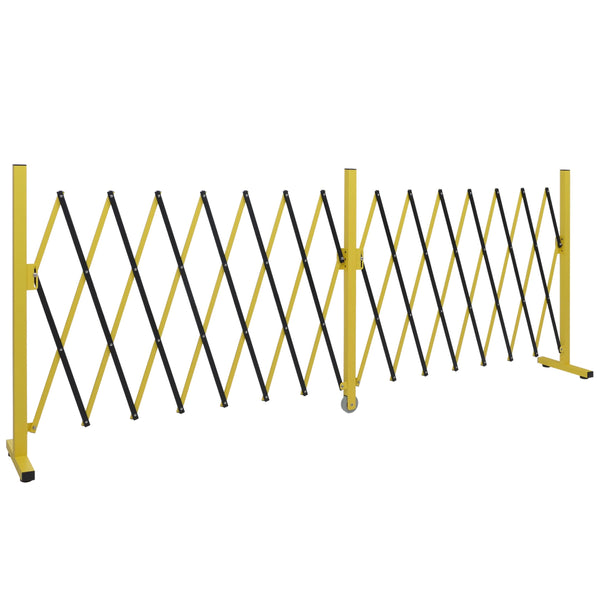 Alu Absperrgitter Scherengitter Zaun aus Aluminium, gelb-schwarz, 52-400cm