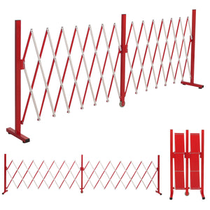 Ausziehbares Absperrgitter Aluminium, rot-weiss, 103–411cm