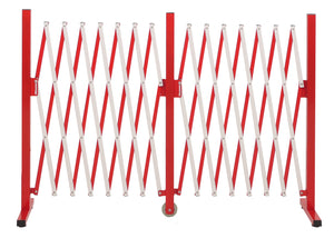 Ausziehbares Absperrgitter Aluminium, rot-weiss, 103–411cm