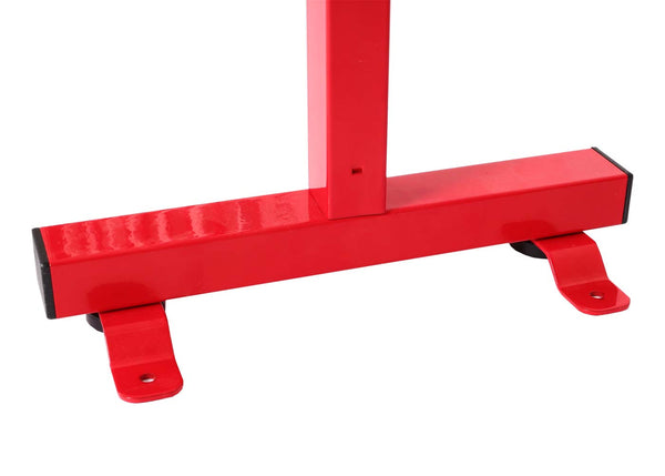 Ausziehbares Alu Absperrgitter mit Rollen 110-500cm rot-weiss