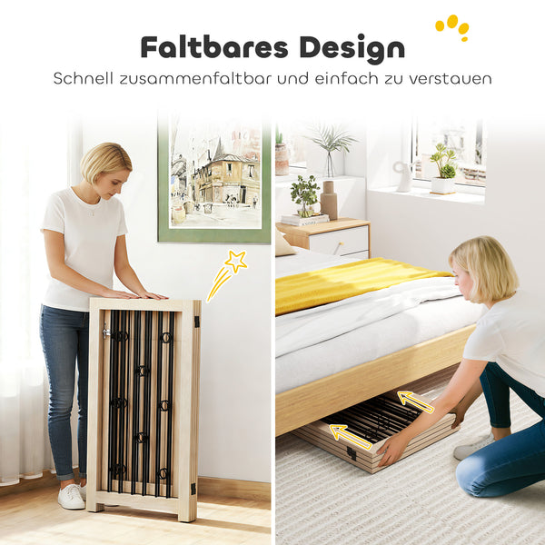 Hundegitter freistehend mit Tür und 4 Paneelen für Flur und Treppe