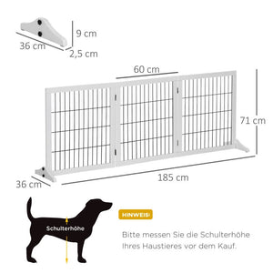 Absperrgitter für Hunde 185cm Schutzgitter Tierschutzgitter