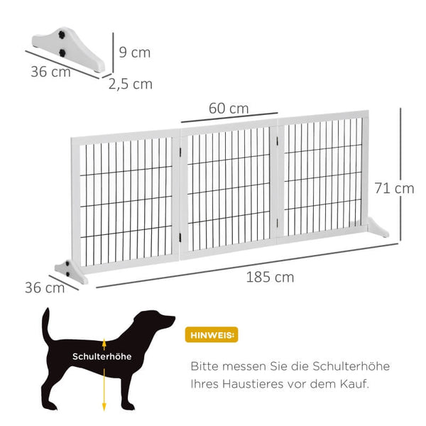 Absperrgitter für Hunde 185cm Schutzgitter Tierschutzgitter
