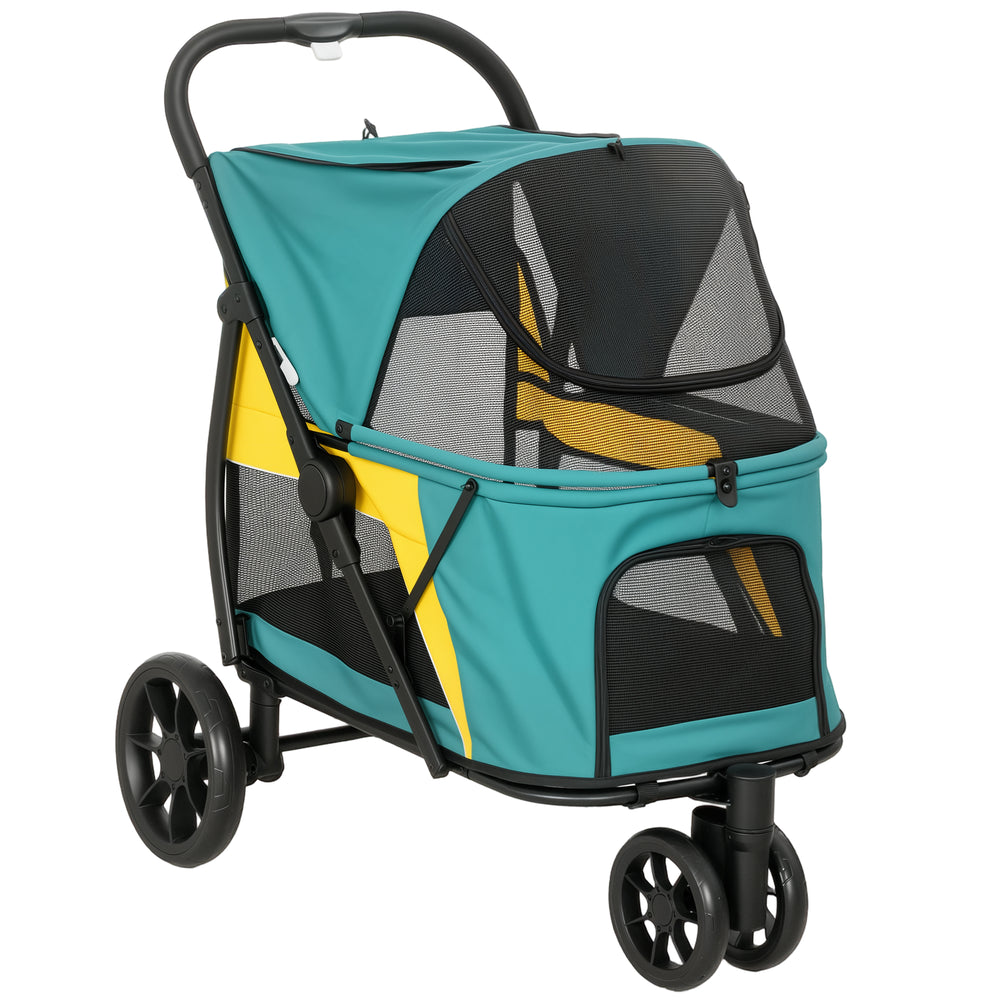 Hundebuggy Hundewagen faltbar bis 20kg dunkelgrün