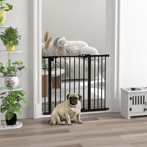 Türschutzgitter für Hunde verstellbar Metall schwarz