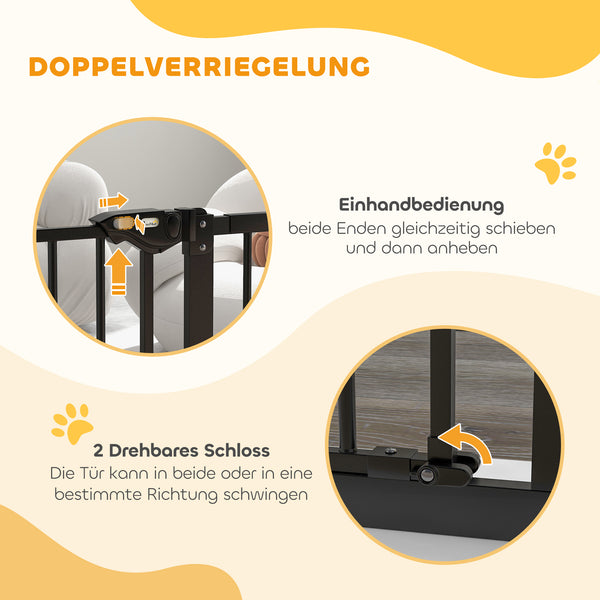 Türschutzgitter für Hunde verstellbar Metall schwarz