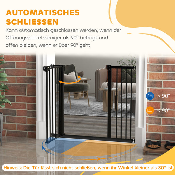 Türschutzgitter für Hunde verstellbar Metall schwarz