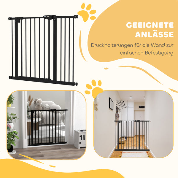 Türschutzgitter für Hunde verstellbar Metall schwarz