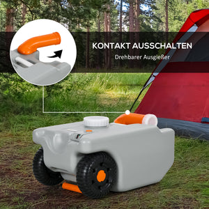 Abwassertank 22L tragbar mit faltbarem Griff Grau
