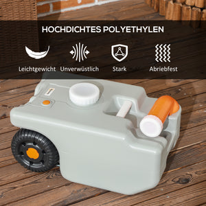 Abwassertank 22L tragbar mit faltbarem Griff Grau