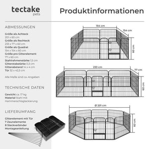 Welpenauslauf 8-eckig 60 cm