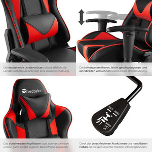 Racing office chair Twink, red
