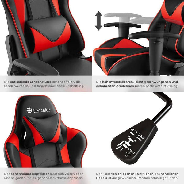 Racing office chair Twink, red
