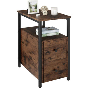 Nachttisch Tullamore Industrial Holz dunkel, rustikal