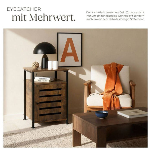 Beistellschrank Cork Industrial Holz dunkel, rustikal