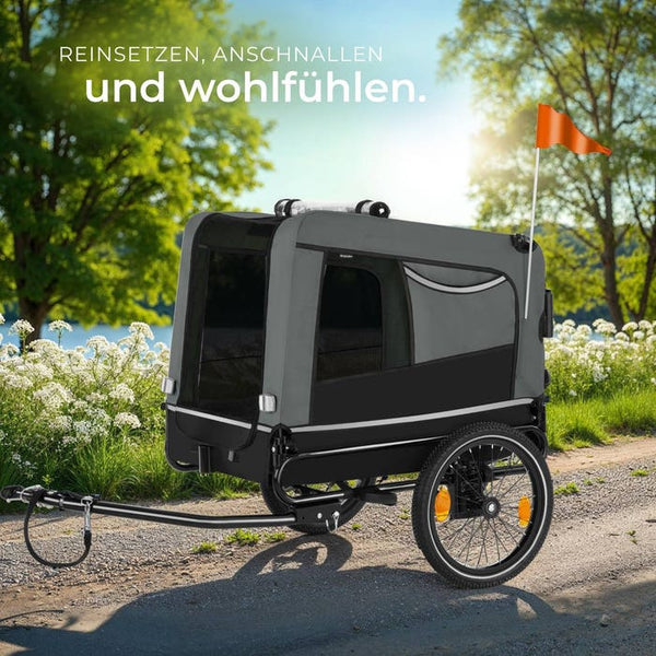 Hundeanhänger WoofRider grau