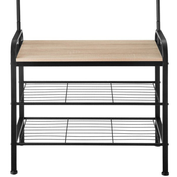 Garderobe Industrial Holz hell, Eiche Sonoma 73,5x36x184cm