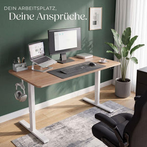 Elektrisch höhenverstellbarer Schreibtisch Loki Eiche 120 x 60 cm