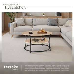 Couchtisch Cromford Industrial Holz hell, Eiche Sonoma