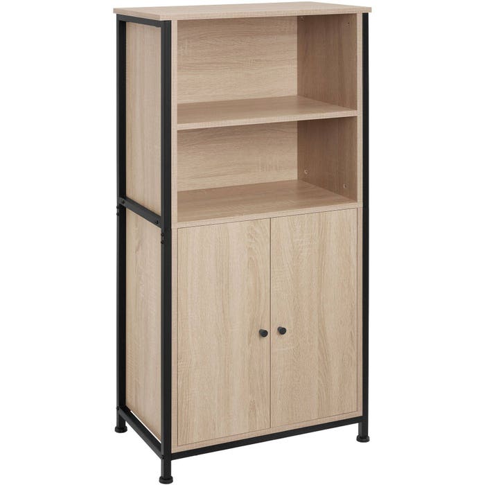 Highboard Doncaster Industrial Holz hell, Eiche Sonoma