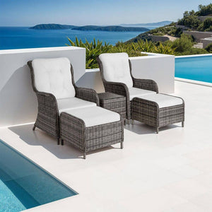 Rattan Sitzgruppe Benissa grau