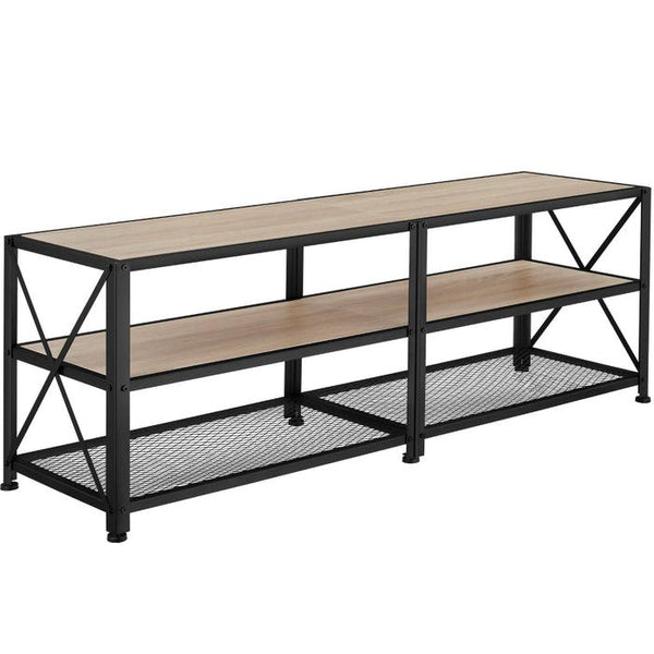 Lowboard Industrial Holz hell, Eiche Sonoma 141 cm