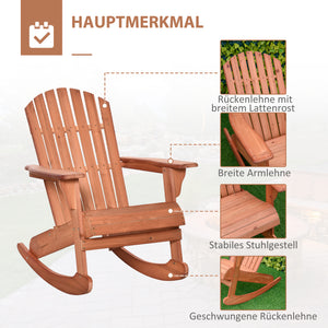 Adirondack Schaukelstuhl Gartensessel für Garten und Balkon