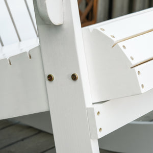 Adirondack Schaukelstuhl für Garten und Balkon weiss