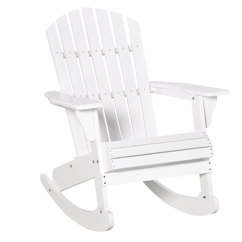 Adirondack Schaukelstuhl für Garten und Balkon weiss