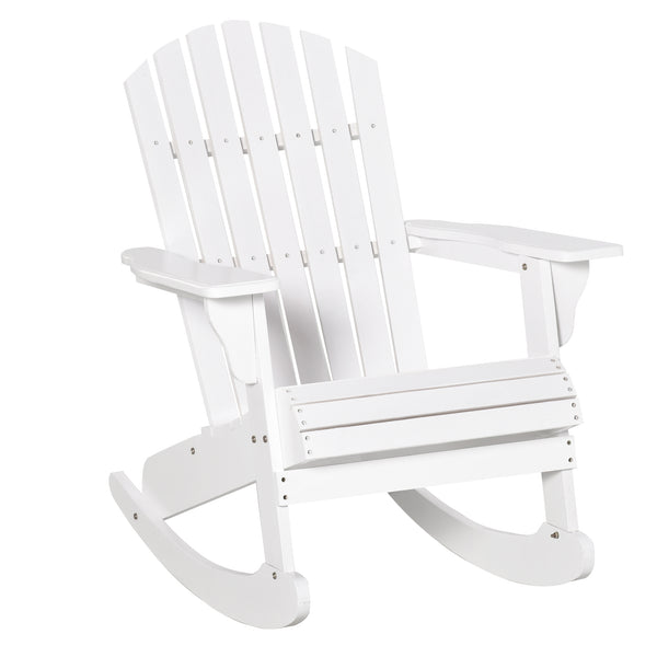 Adirondack Schaukelstuhl für Garten und Balkon weiss