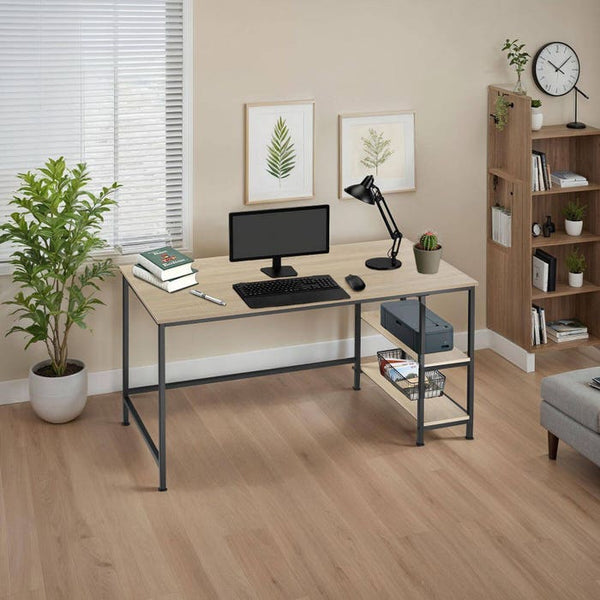 Computer-Schreibtisch Canton Industrial Holz hell, Eiche Sonoma