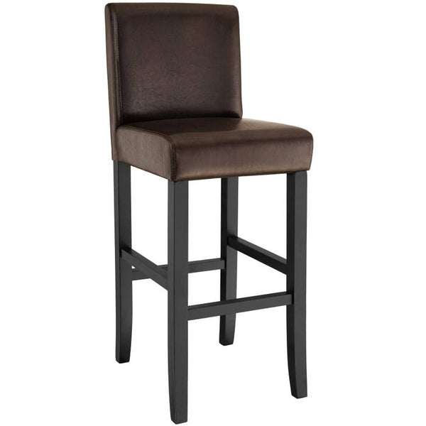 Brown bar stools, set of 6 