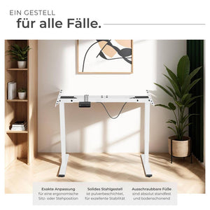 Struttura per tavolo Melville, regolabile in altezza, 110-168x60x70-119cm, bianco