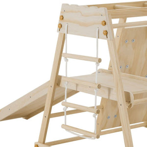 Klettergerüst Zugspitze 7in1 Indoor Holz klappbar braun