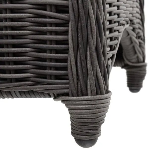 4er Set Aluminium Rattansessel