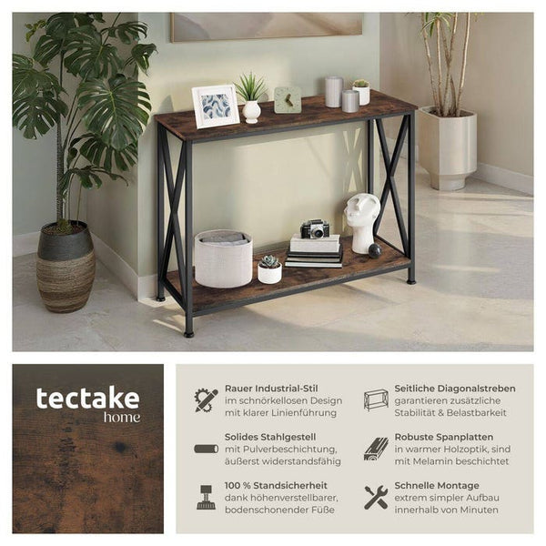 Konsole Tacoma 100x35x80,5cm Industrial dunkelbraun