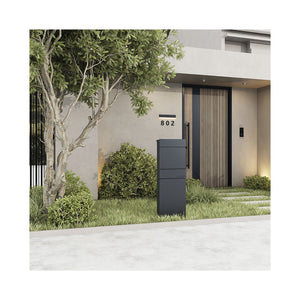 Boîte aux lettres Holmberg étroite pour colis 39,5 x 14,2 x 115 cm anthracite