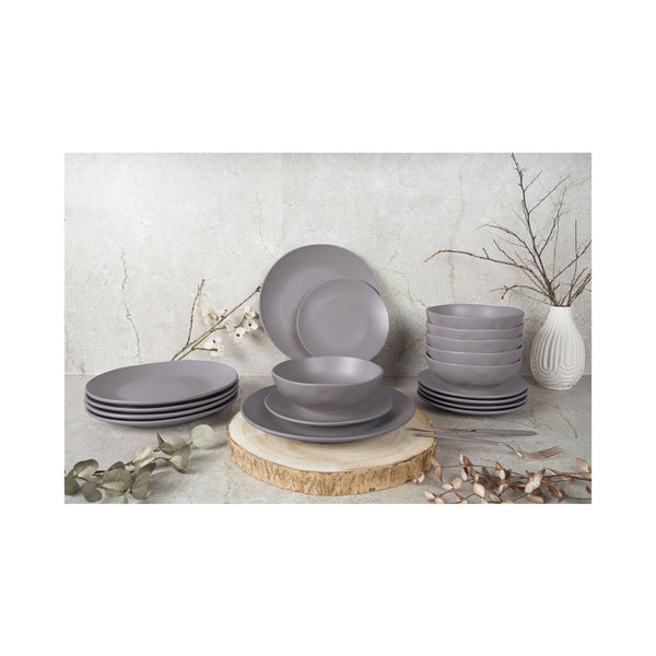 Berlinger Haus 18-teiliges Tellerset matt Taupe Collection