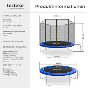 Trampolin Garfunky 305 cm