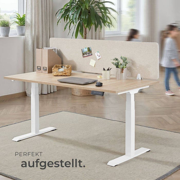 Schreibtisch Trennwand Noisy beige 130 x 40 cm