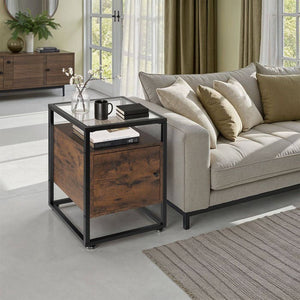 Nachttisch Dudley 40x43x60,5cm Industrial dunkelbraun