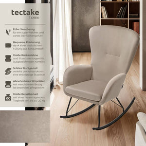 Schaukelstuhl Swing schwarz/beige